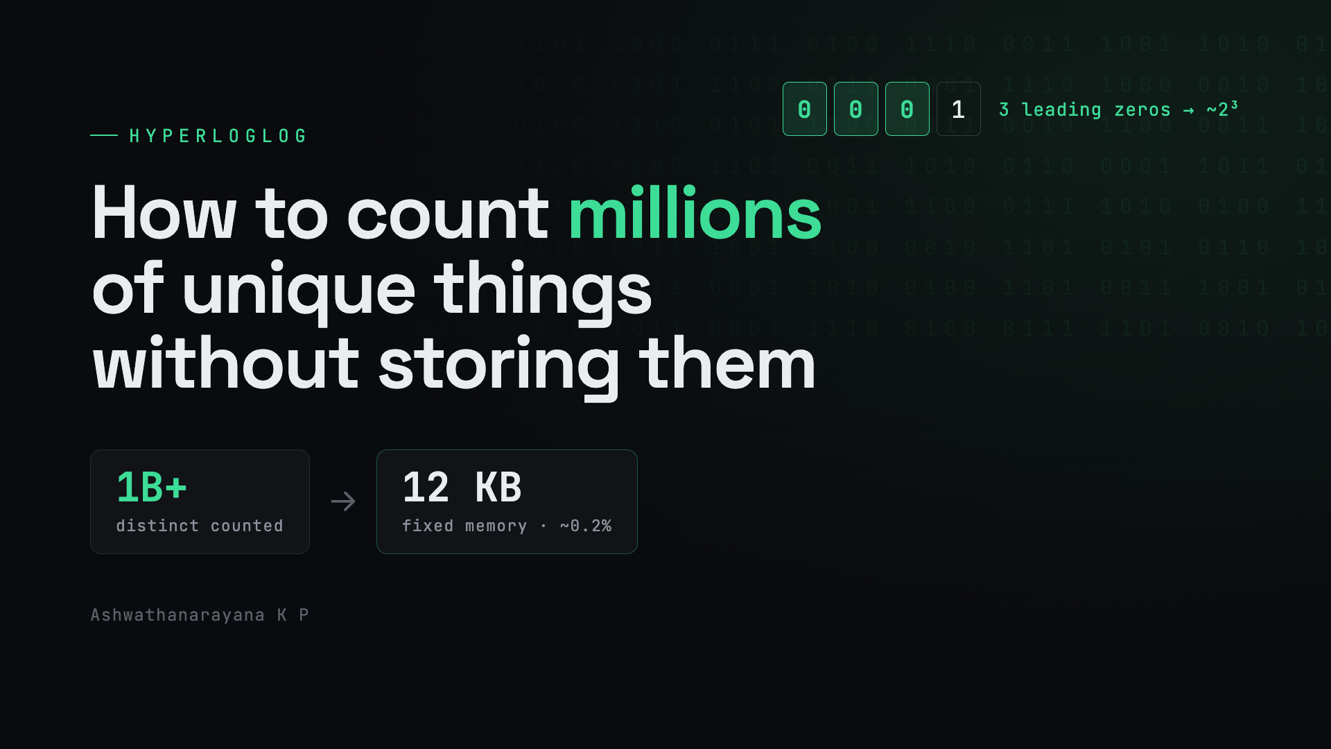 How to Count Millions of Unique Things Without Storing Them
